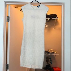 TOPSHOP all white bodycon dress
